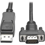 EATON Tripp Lite 10ft DisplayPort to VGA / DP to VGA Adapter Active Converter with Latches DP 1.2 M/M - for Video Device, Projector, TV, Graphics Card, Monitor - 10 ft - 1 x HD-15 Male VGA - 1 x DisplayPort - P581-010-VGA-V2