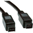EATON Tripp Lite 10ft Hi-Speed FireWire IEEE Cable-800Mbps with Gold Plated Connectors 9pin/9pin M/M 10' - (9pin/9pin) 10-ft. - F015-010