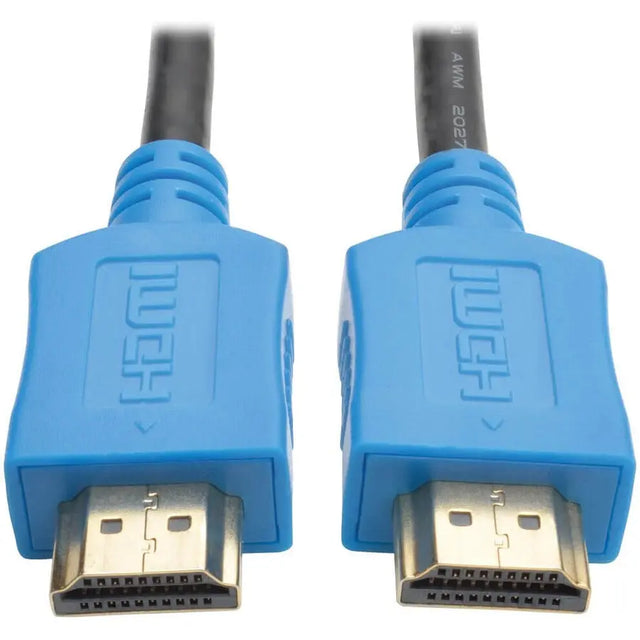 EATON Tripp Lite 10ft High Speed HDMI Cable Digital A/V 4K x 2K UHD M/M Blue 10' - HDMI for Monitor, Projector, TV, iPad, A/V Receiver, Audio/Video Device, Blu-ray Player - 1.28 GB/s - 10 ft - 1 x HDMI Male...  - P568-010-BL