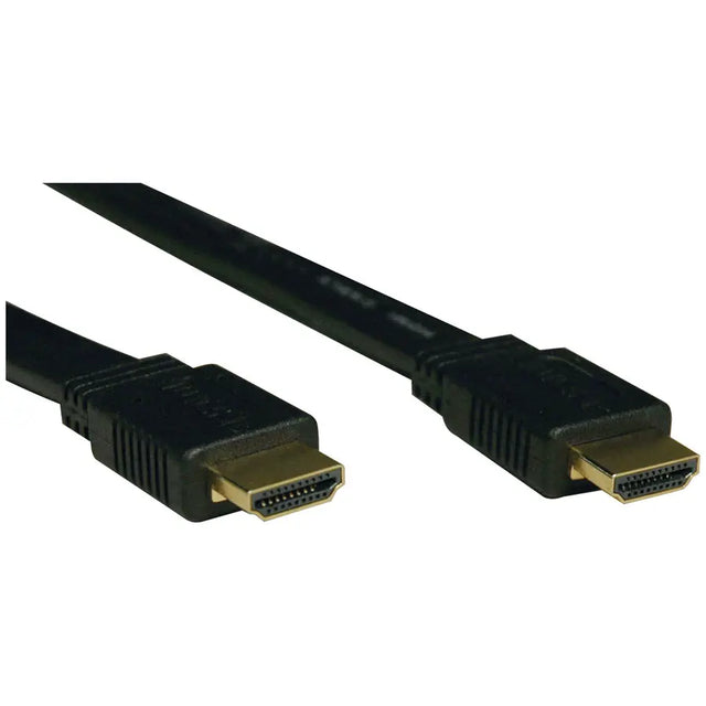 EATON Tripp Lite 10ft High Speed HDMI Cable Digital Video with Audio Flat Shielded 4K x 2K M/M 10' - Male HDMI - Male HDMI - 10ft - Black - P568-010-FL
