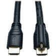 EATON Tripp Lite 10ft High Speed HDMI Cable with Ethernet and Locking Connector Ultra HD 4K x 2K M/M 10' - HDMI for Audio/Video Device, Monitor, TV - 1.28 GB/s - 10 ft - 1 x HDMI Male Digital Audio/Video -  - P569-010-LOCK