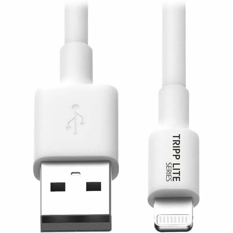 EATON Tripp Lite 10ft Lightning USB/Sync Charge Cable for Apple Iphone / Ipad White 10' - Lightning/USB for iPhone, iPod, iPad, Chromebook - 10 ft - 1 x Type A Male USB - 1 x Lightning Male Proprietary Conn...  - M100-010-WH