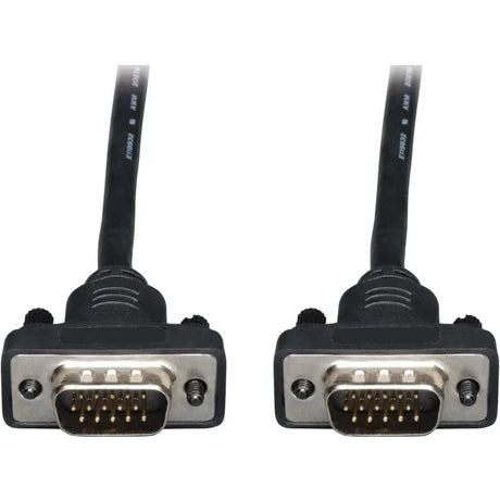 EATON Tripp Lite 10ft Low Profile VGA Coax Monitor Cable High Resolution HD15 M/M - Coaxial for Video Device, Monitor - 10 ft - 1 x HD-15 Male VGA - 1 x HD-15 Male VGA - Nickel Plated, Gold-plated Contacts ...  - P502-010-SM