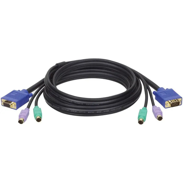 EATON Tripp Lite 10ft PS/2 Cable Kit for B007-008 KVM Switch 3-in-1 Kit - 10ft - Black - P753-010