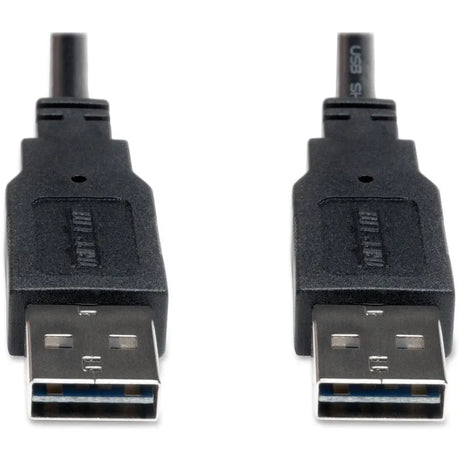 EATON Tripp Lite 10ft USB 2.0 High Speed Reversible Connector Cable Universal M/M - (Reversible A to Reversible A M/M) 10-ft. - UR020-010