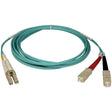 EATON Tripp Lite 10M 10Gb Duplex Multimode 50/125 OM3 LSZH Fiber Optic Patch Cable LC/SC Aqua 33' 33ft 10 Meter - SC Male - LC Male - 32.81ft - N816-10M