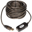 EATON Tripp Lite 10M USB 2.0 Hi-Speed Active Extension Repeater Cable USB-A M/F 3 33ft 10 Meter - 32.81 ft Maximum Operating Distance - Network (RJ-45) - U026-10M