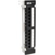 EATON Tripp Lite 12-Port Cat6 Wall Mount Vertical 110 Patch Panel RJ45 TAA GSA - 12 x RJ-45 - N250-012
