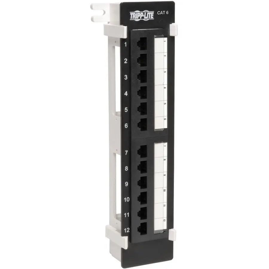 EATON Tripp Lite 12-Port Cat6 Wall Mount Vertical 110 Patch Panel RJ45 TAA GSA - 12 x RJ-45 - N250-012
