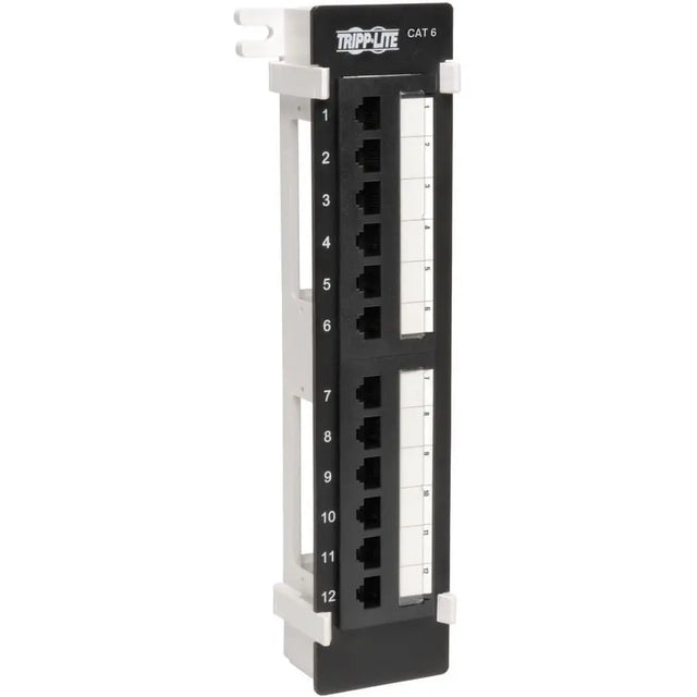 EATON Tripp Lite 12-Port Cat6 Wall Mount Vertical 110 Patch Panel RJ45 TAA GSA - 12 x RJ-45 - N250-012