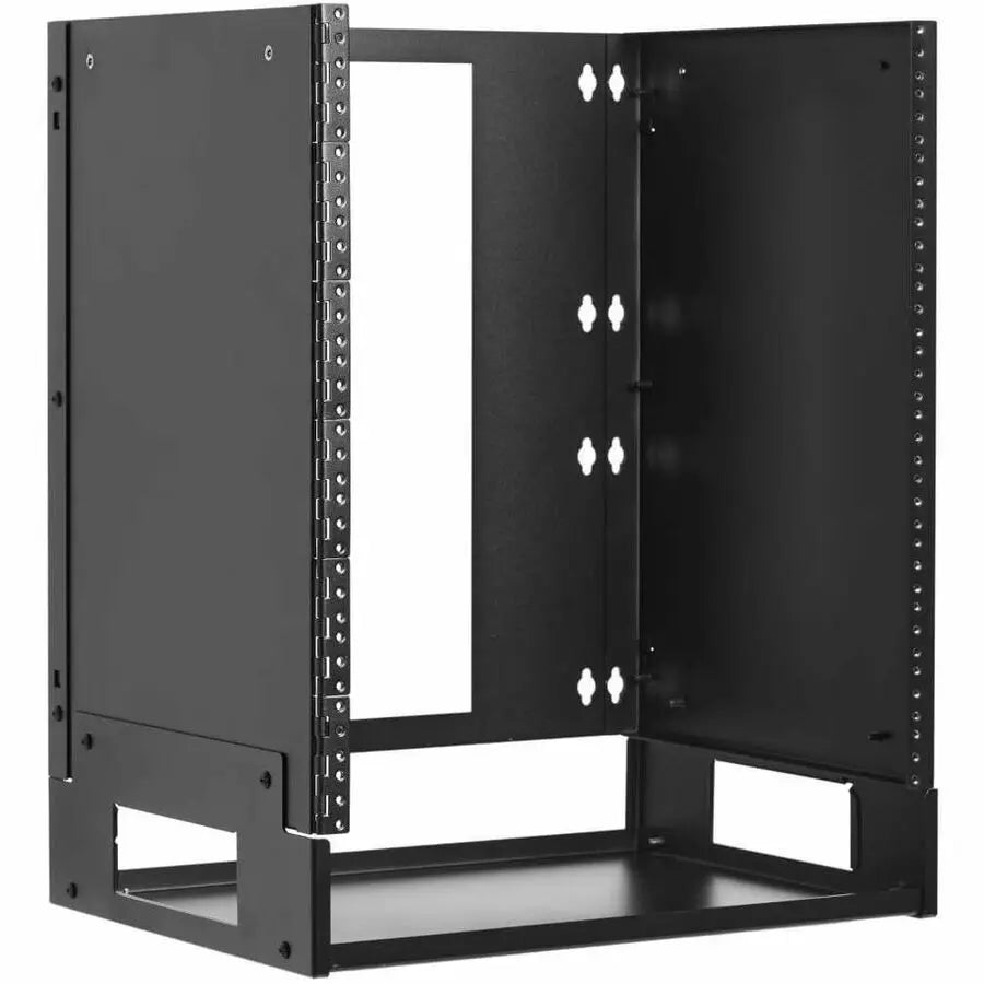 EATON Tripp Lite 12U Wall-Mount Bracket with Shelf for Small Switches and Patch Panels, Hinged - For Patch Panel, Switch, UPS, Router, Networking - 12U Rack Height x 19" Rack Width - Wall Mountable - Black  - SRWO12UBRKTSHEL