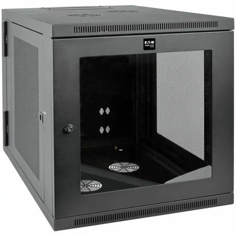 EATON Tripp Lite 12U Wall Mount Rack Enclosure Hinged 33" Depth w Acrylic Window - For LAN Switch, Patch Panel, Server, PDU - 12U Rack Height x 19" Rack Width x 25.99" Rack Depth - Wall Mountable - Black Po - SRW12US33G