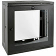 EATON Tripp Lite 12U Wall Mount Rack Enclosure Server Cabinet 13" Depth w Acrylic Window - For LAN Switch, Patch Panel - 12U Rack Height19" Rack Depth - Wall Mountable, Floor Standing - Black - Steel, Acryl - SRW12U13G