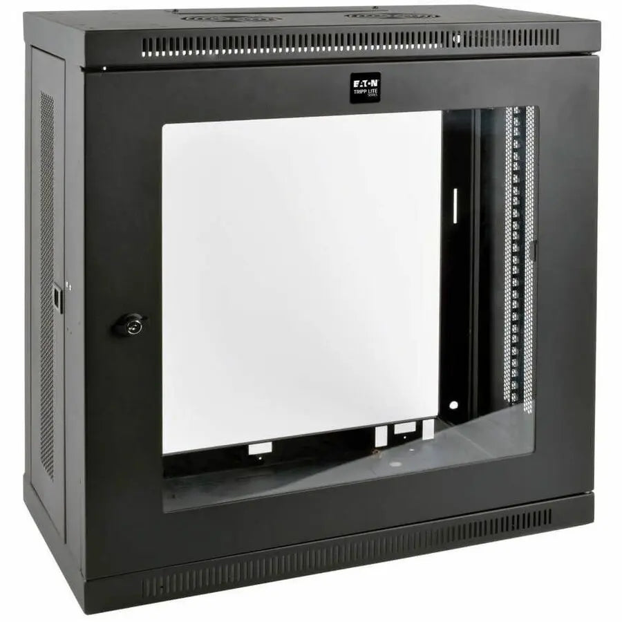 EATON Tripp Lite 12U Wall Mount Rack Enclosure Server Cabinet 13" Depth w Acrylic Window - For LAN Switch, Patch Panel - 12U Rack Height19" Rack Depth - Wall Mountable, Floor Standing - Black - Steel, Acryl - SRW12U13G