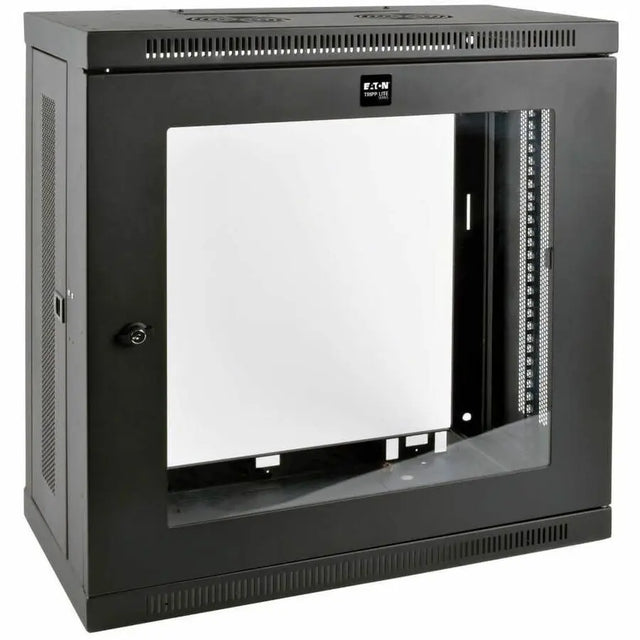 EATON Tripp Lite 12U Wall Mount Rack Enclosure Server Cabinet 13" Depth w Acrylic Window - For LAN Switch, Patch Panel - 12U Rack Height19" Rack Depth - Wall Mountable, Floor Standing - Black - Steel, Acryl - SRW12U13G