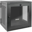 EATON Tripp Lite 12U Wall Mount Rack Enclosure Server Cabinet Hinged Deep Acrylic Window - For UPS - 12U Rack Height x 19" Rack Width x 24.50" Rack Depth - Wall Mountable - Black, Clear - Steel, Acrylic - 2 - SRW12USDPG
