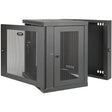 EATON Tripp Lite 12U Wall Mount Rack Enclosure Server Cabinet Swinging Hinged Door Deep - For UPS - 12U Rack Height x 19" Rack Width x 24.50" Rack Depth - Wall Mountable - Black - 200 lb Maximum Weight Capa - SRW12USDP