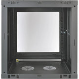 EATON Tripp Lite 12U Wall Mount Rack Enclosure Server Cabinet w/ Glass Front Door - For Server - 12U Rack Height x 19" Rack Width x 16.50" Rack Depth - Wall Mountable - Black Powder Coat - Steel - 200 lb Ma - SRW12UG