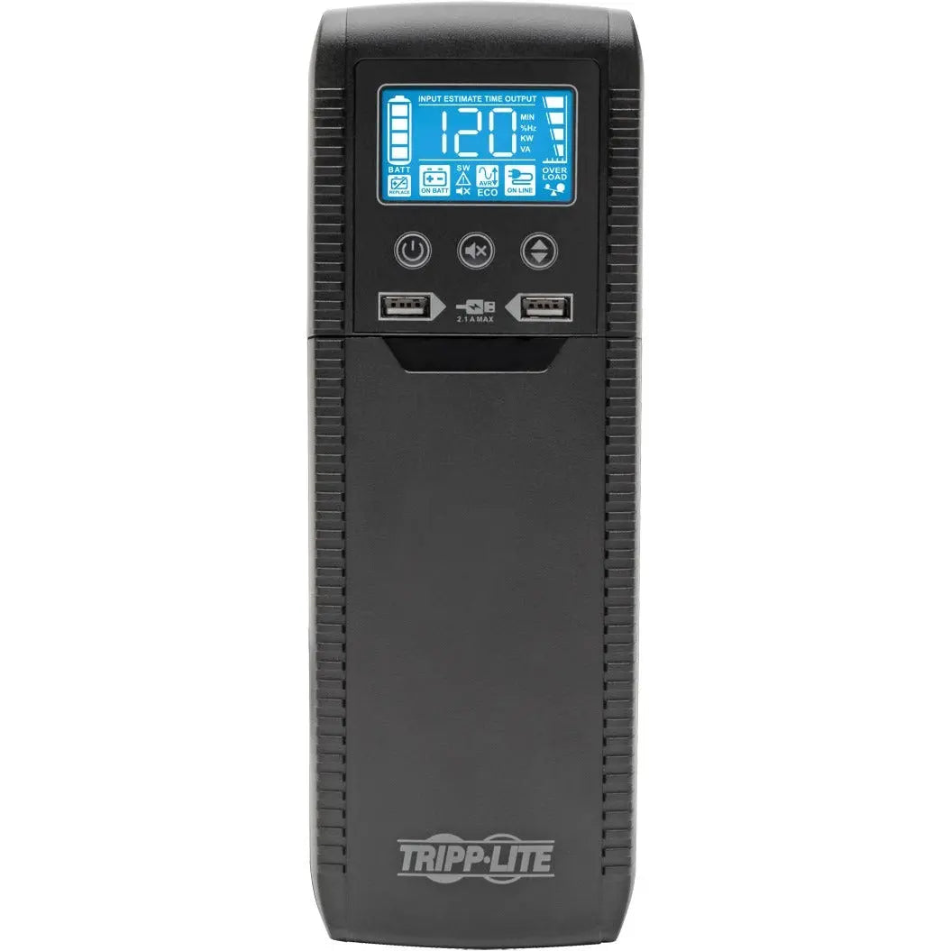 EATON Tripp Lite 1300VA UPS Eco Green Battery Back Up AVR 120V USB Energy Star V2.0 - 1300 VA/720 W - 110 V AC, 115 V AC, 120 V AC, 5 V DC - 3 Minute Stand-by Time - Tower - 10 x NEMA 5-15R, 2 x USB - ECO1300LCD