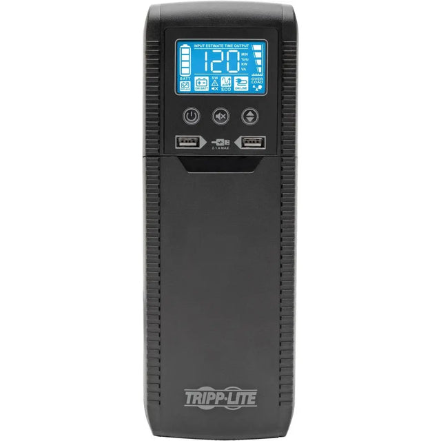 EATON Tripp Lite 1300VA UPS Eco Green Battery Back Up AVR 120V USB Energy Star V2.0 - 1300 VA/720 W - 110 V AC, 115 V AC, 120 V AC, 5 V DC - 3 Minute Stand-by Time - Tower - 10 x NEMA 5-15R, 2 x USB - ECO1300LCD