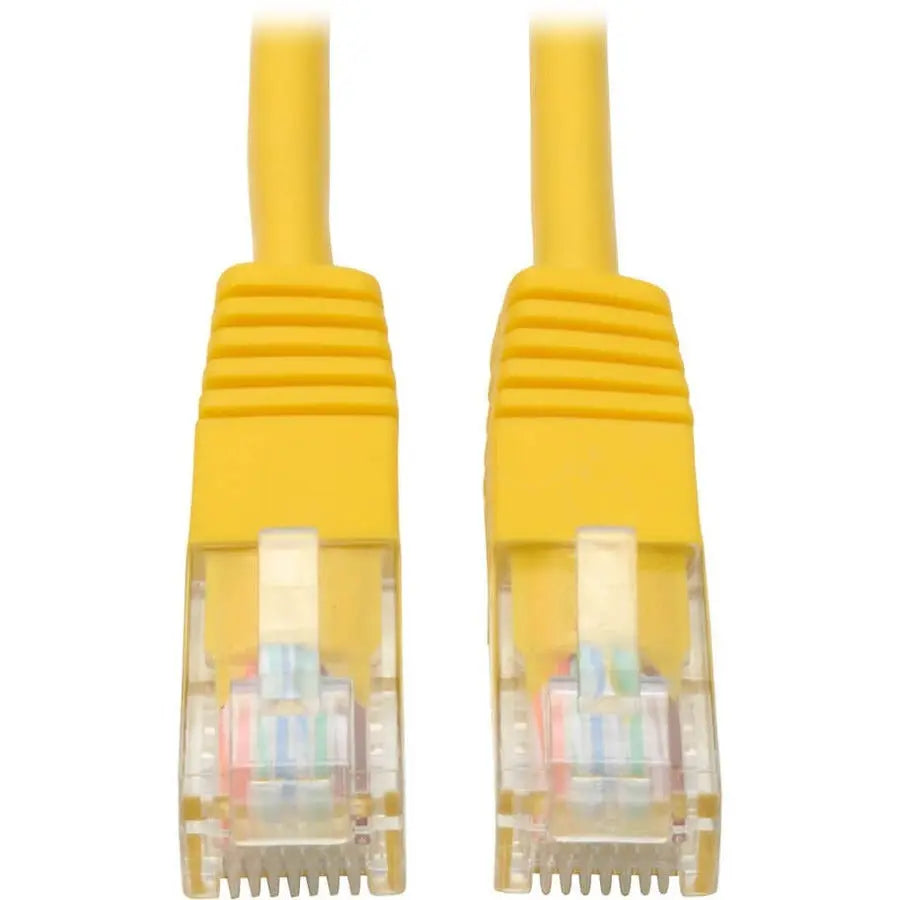 EATON Tripp Lite 14ft Cat5e / Cat5 350MHz Molded Patch Cable RJ45 M/M Yellow 14' - 14ft - 1 x RJ-45 Male - 1 x RJ-45 Male - Yellow - N002-014-YW