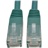 EATON Tripp Lite 15ft Cat6 Gigabit Molded Patch Cable RJ45 M/M 550MHz 24AWG Green - Category 6 for Network Device, Router, Modem, Blu-ray Player, Printer, Computer - 128 MB/s - Patch Cable - 15 ft - 1 x RJ-...  - N200-015-GN