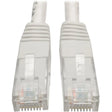 EATON Tripp Lite 15ft Cat6 Gigabit Molded Patch Cable RJ45 M/M 550MHz 24AWG White - Category 6 for Network Device, Router, Modem, Blu-ray Player, Printer, Computer - 128 MB/s - Patch Cable - 15 ft - 1 x RJ-...  - N200-015-WH