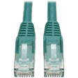 Tripp Lite 15ft Cat6 Gigabit Snagless Molded Patch Cable RJ45 M/M Green 15' - 15 ft Category 6 Network Cable for Network Device, ATM - First End: 1 x RJ-45 Network - Male - Second End: 1 x RJ-45 Netwo...  - N201-015-GN EATON