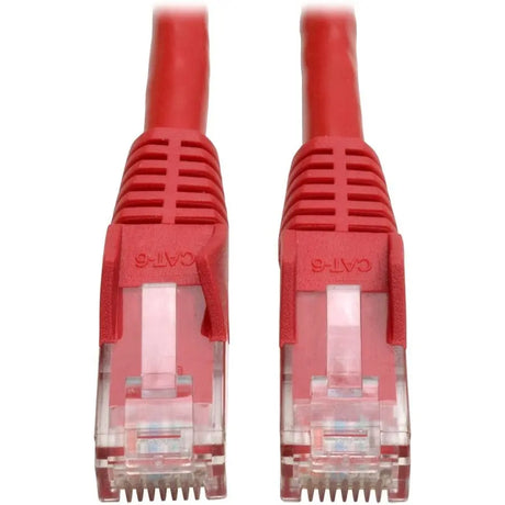 Tripp Lite 15ft Cat6 Gigabit Snagless Molded Patch Cable RJ45 M/M Red 15' - 15 ft Category 6 Network Cable for Network Device, ATM - First End: 1 x RJ-45 Network - Male - Second End: 1 x RJ-45 Network...  - N201-015-RD EATON