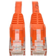 EATON Tripp Lite 15ft Cat6 Snagless Molded Patch Cable UTP Orange RJ45 M/M 15' - Category 6 for Switch, Hub, Network Device, Router, Modem, Server, Network Adapter - 128 MB/s - Patch Cable - 15 ft - 1 x RJ-...  - N201-015-OR
