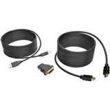 EATON Tripp Lite 15ft HDMI DVI USB KVM Cable Kit USB A/B Keyboard Video Mouse 15' - Black - P782-015-DH
