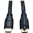 EATON Tripp Lite 15ft High Speed HDMI Cable with Ethernet and Locking Connector Ultra HD 4K x 2K M/M 15' - HDMI for Audio/Video Device, Monitor, TV - 1.28 GB/s - 15 ft - 1 x HDMI Male Digital Audio/Video -  - P569-015-LOCK