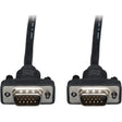 EATON Tripp Lite 15ft Low Profile VGA Coax Monitor Cable High Resolution HD15 M/M - Coaxial for Video Device, Monitor - 15 ft - 1 x HD-15 Male VGA - 1 x HD-15 Male VGA - Nickel Plated, Gold-plated Contacts ...  - P502-015-SM