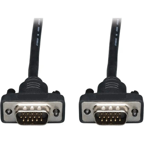 EATON Tripp Lite 15ft Low Profile VGA Coax Monitor Cable High Resolution HD15 M/M - Coaxial for Video Device, Monitor - 15 ft - 1 x HD-15 Male VGA - 1 x HD-15 Male VGA - Nickel Plated, Gold-plated Contacts ...  - P502-015-SM