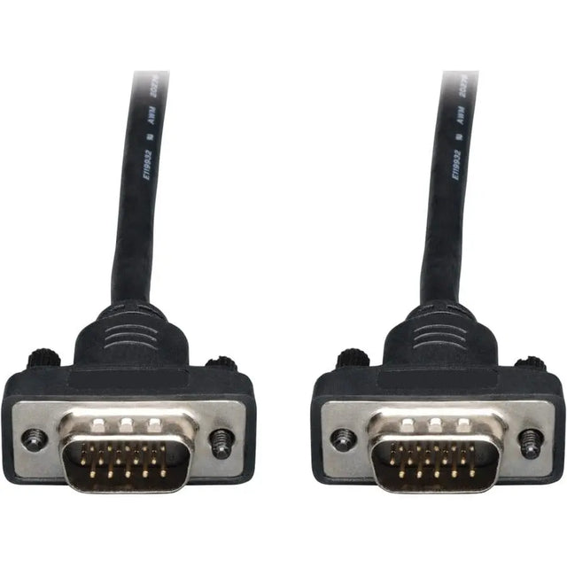 EATON Tripp Lite 15ft Low Profile VGA Coax Monitor Cable High Resolution HD15 M/M - Coaxial for Video Device, Monitor - 15 ft - 1 x HD-15 Male VGA - 1 x HD-15 Male VGA - Nickel Plated, Gold-plated Contacts ...  - P502-015-SM