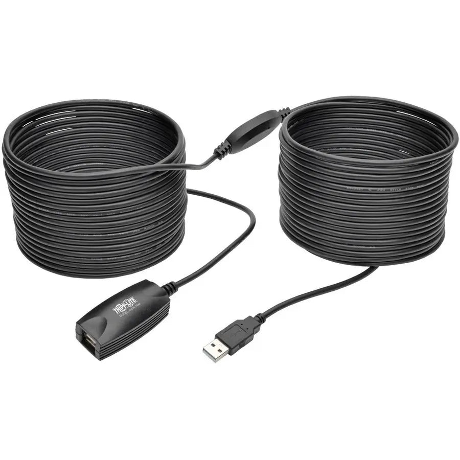 EATON Tripp Lite 15M USB 2.0 Hi-Speed Active Extension Repeater Cable USB-A M/F - for USB Hub - 60 MB/s - Extension Cable - 49.21 ft - 1 x Type A Male USB - 1 x Type A Female USB - Nickel Plated, Gold-plate...  - U026-15M
