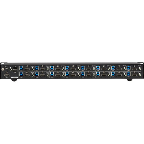 EATON Tripp Lite 16-Port 4K HDMI/USB KVM Switch - 4K 60 Hz Video/Audio, USB Peripheral Sharing, 1U Rack-Mount - 16 Computer(s) - 1 Local User(s) - 4096 x 2160 - 50 Hz, 60 Hz - 20 x USB - 17 x HDMI - Rack-mountable, Desktop - 1U - TAA Compliant