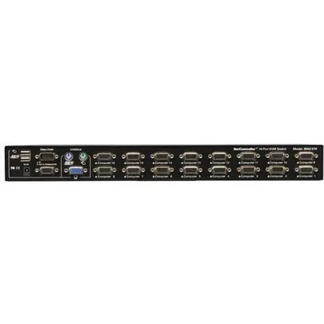EATON Tripp Lite 16-Port Rackmount USB / PS2 KVM Switch w/ On-Screen Display 1U - 16 x 1 - 16 x HD-15 - 1U - Rack-mountable - B042-016
