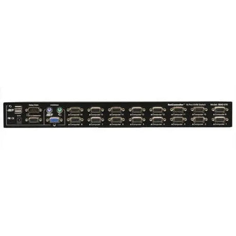 EATON Tripp Lite 16-Port Rackmount USB / PS2 KVM Switch w/ On-Screen Display 1U - 16 x 1 - 16 x HD-15 - 1U - Rack-mountable - B042-016