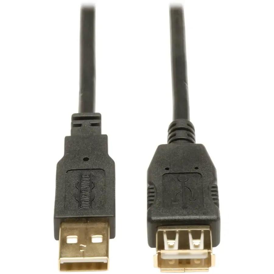 EATON Tripp Lite 16ft USB 2.0 Hi-Speed Extension Cable Shielded A Male / Female - USB - Extension Cable - 16 ft - 1 x Type A Male USB - 1 x Type A Female USB - Gold Plated - Shielding - Black - U024-016