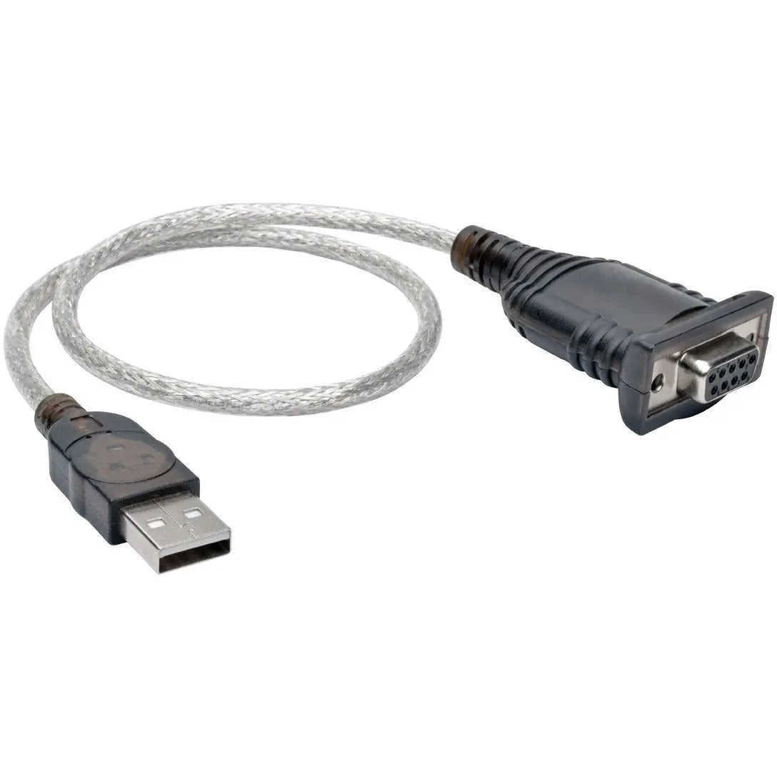 Tripp Lite 18in USB to Null Modem RS232 DB9 Adapter FTDI, COM Retention M/F - DB-9/USB for Notebook, Tablet, Modem - 32 kB/s - 1.50 ft - 1 x Type A Male USB - 1 x DB-9 Female Serial - Gold-plated Cont...  - U209-18N-NULL EATON
