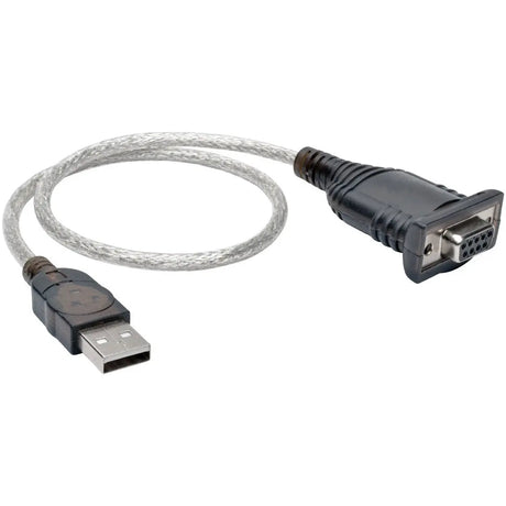 Tripp Lite 18in USB to Null Modem RS232 DB9 Adapter FTDI, COM Retention M/F - DB-9/USB for Notebook, Tablet, Modem - 32 kB/s - 1.50 ft - 1 x Type A Male USB - 1 x DB-9 Female Serial - Gold-plated Cont...  - U209-18N-NULL EATON