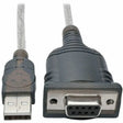 Tripp Lite 18in USB to Null Modem RS232 DB9 Adapter FTDI, COM Retention M/F - DB-9/USB for Notebook, Tablet, Modem - 32 kB/s - 1.50 ft - 1 x Type A Male USB - 1 x DB-9 Female Serial - Gold-plated Cont...  - U209-18N-NULL EATON