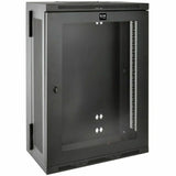 EATON Tripp Lite 18U Wall Mount Rack Enclosure Hinged 13" Depth w Acrylic Window - For LAN Switch, Patch Panel - 18U Rack Height x 19" Rack Width - Wall Mountable - Black Powder Coat - Acrylic, Steel - 200  - SRW18US13G
