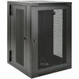 EATON Tripp Lite 18U Wall Mount Rack Enclosure Server Cabinet Swinging Hinged Door Deep - For UPS - 18U Rack Height x 19" Rack Width x 24.50" Rack Depth - Wall Mountable - Black - Steel - 250 lb Maximum Wei - SRW18USDP