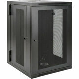 EATON Tripp Lite 18U Wall Mount Rack Enclosure Server Cabinet Swinging Hinged Door Deep - For UPS - 18U Rack Height x 19" Rack Width x 24.50" Rack Depth - Wall Mountable - Black - Steel - 250 lb Maximum Wei - SRW18USDP