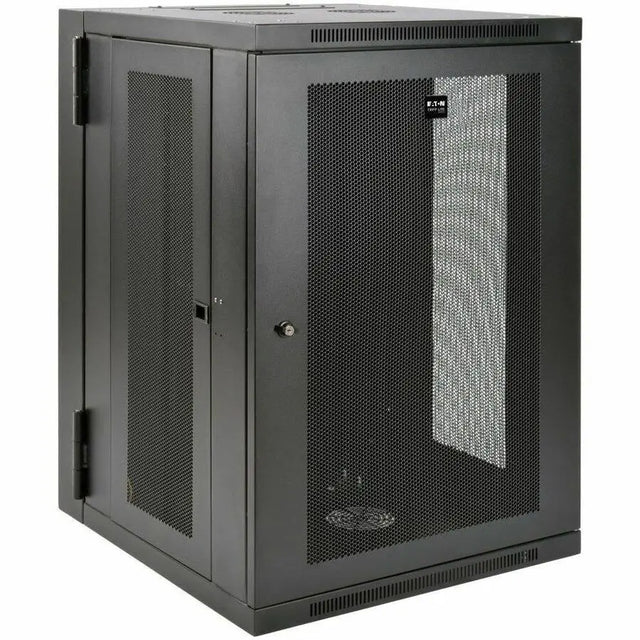 EATON Tripp Lite 18U Wall Mount Rack Enclosure Server Cabinet Swinging Hinged Door Deep - For UPS - 18U Rack Height x 19" Rack Width x 24.50" Rack Depth - Wall Mountable - Black - Steel - 250 lb Maximum Wei - SRW18USDP
