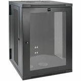 EATON Tripp Lite 18U Wall Mount Rack Enclosure Server Cabinet w Hinged Acrylic Window - For LAN Switch, Patch Panel - 18U Rack Height x 19" Rack Width x 10.42" Rack Depth - Wall Mountable - Black Powder Coa - SRW18USG