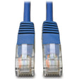 EATON Tripp Lite 1ft Cat5e / Cat5 350MHz Molded Patch Cable RJ45 M/M Blue 1' - 1ft - 1 x RJ-45 Male - 1 x RJ-45 Male - Blue - N002-001-BL