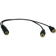 EATON Tripp Lite 1ft Mini Stereo Dubbing Cable Y 3.5mm M to 2xF - (M to 2x F) 1-ft. - P313-001